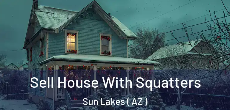  Sell House With Squatters Sun Lakes ( AZ )